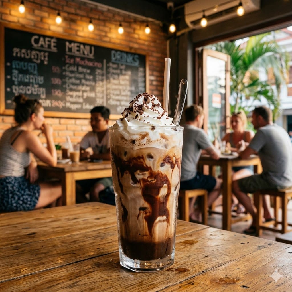 Ice Mochacino dari Thirty Three Brew dengan tampilan clean dan modern
